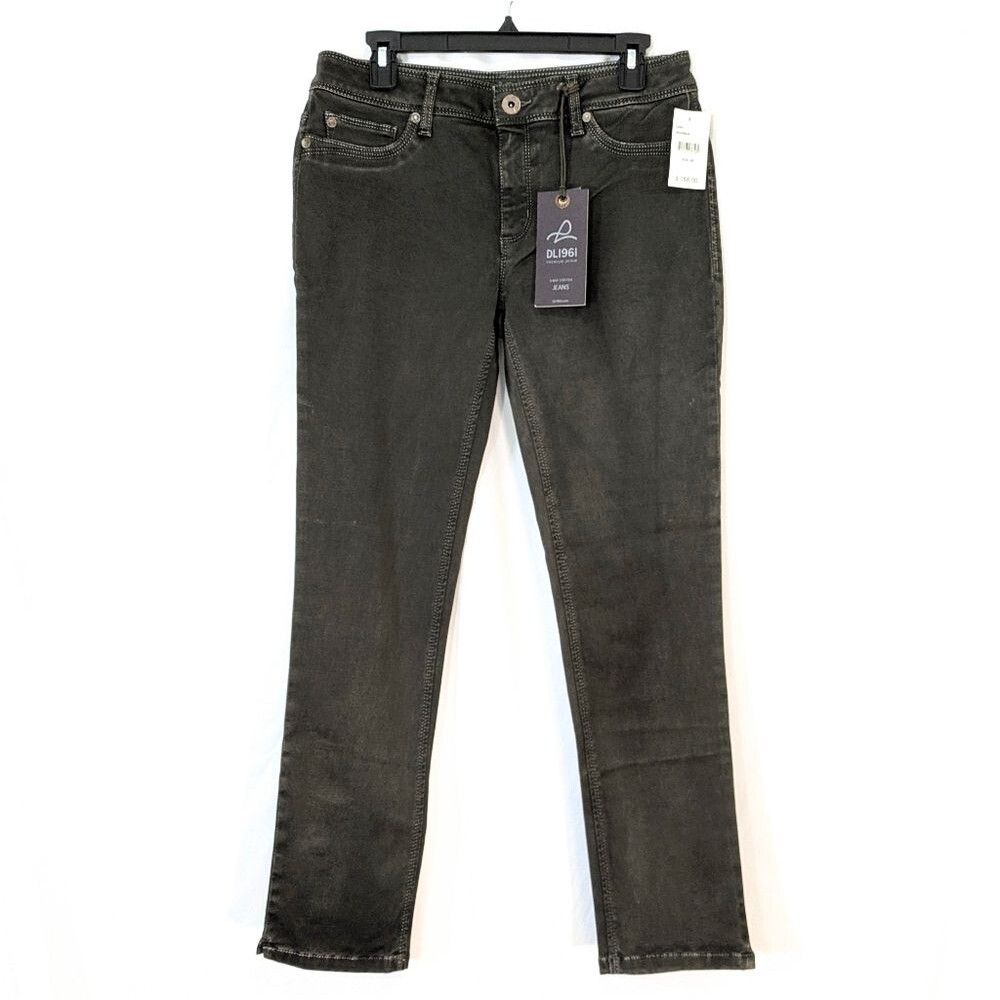 NEW DL1961 Angel Mid Rise Skinny 4 Way Stretch Jeans Bourbon Brown Green Size 30